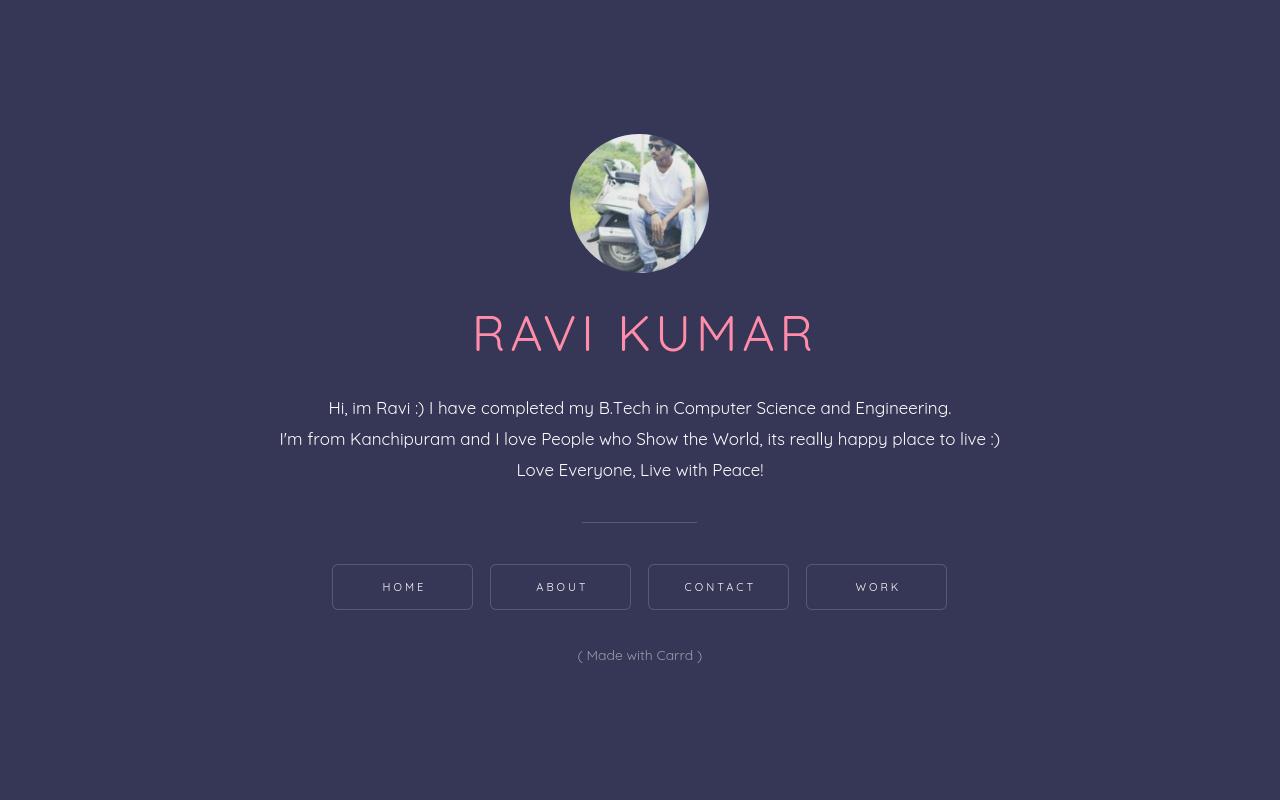 Carrd profile picture for @ravikumar